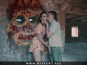 Preview 3 of Stranger Ghost Called to Public Fuck Kisscat in an Abandoned House
