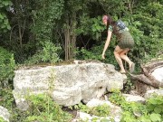 Preview 2 of Side of the Road Jungle Pee in Mexico