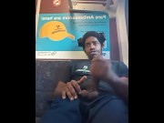 Preview 3 of Public cum on train Big Black dick in9inch cock watch Santa bust before the New year  share my video