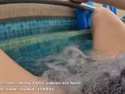 Preview 1 of Jacuzzi water masturbation and public pool crossed legs orgasm