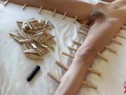Preview 3 of Trailer Meela Clothespins BDSM POV then gets BBC