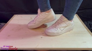 Sneakers Cock Crush & Post Cum Treatment with Penis Board
