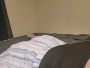 Preview 3 of Milf talking dirty while humping bed