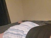 Preview 4 of Milf talking dirty while humping bed