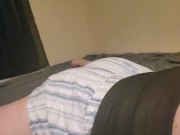 Preview 5 of Milf talking dirty while humping bed