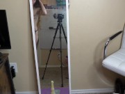 Preview 1 of Redhead Rides a Bad Dragon in the Mirror