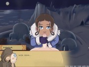 Preview 4 of Four Elements Trainer Katara gave a blowjob in the winter outdoors and continued in the yurt