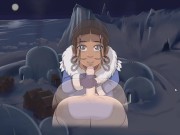 Preview 6 of Four Elements Trainer Katara gave a blowjob in the winter outdoors and continued in the yurt