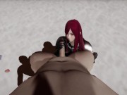 Preview 1 of Erza Scarlet goes to the beach and some fat old men annoy her with their cocks