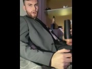 Preview 3 of Smoking and Fleshlight Fucking in Suit (PART 1)
