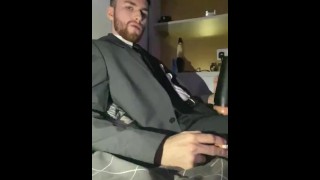 Smoking and Fleshlight Fucking in Suit (PART 1)