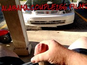 Preview 4 of Risky cumshot fat cock Explodes in the parking lot
