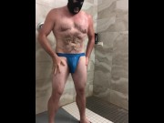 Preview 3 of Strip Tease While Getting Into The Shower To Masturbate & Swallow Own Cum For You