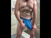 Preview 6 of Strip Tease While Getting Into The Shower To Masturbate & Swallow Own Cum For You