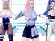 Preview 5 of [MMD] Kep1er - Up! Ahri Seraphine Kaisa Hot Kpop Dance League Of Legends KDA AllOut