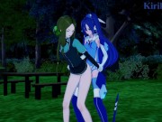 Preview 6 of Phara Suyûf and Tsubasa Kazanari have intense futanari sex in a park at night. - Symphogear Hentai