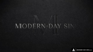MODERN-DAY SINS - Who'll Cum Inside Me First? Studs Compete For Cock Hungry Ebony Babe's Pussy!