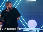 Preview 1 of DigitalPlayground - Hyper-Sexual Hunters Jewelz Blu & Kayley Gunner Suck Each Other's Clit & Cum