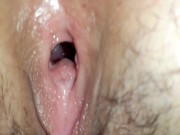 Preview 2 of Pussy hole contractions CLOSE UP