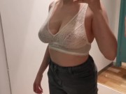 Preview 2 of Sexy boobs in fitting room