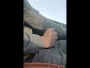 Preview 1 of SLOW MOTION johnholmesjunior shooting cum load while driving on highway slow motion