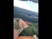 Preview 2 of SLOW MOTION johnholmesjunior shooting huge cumload while driving on vacation slow motion