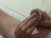 Preview 6 of Teasing myself with vibrating toy. Ruined orgasm and hands free cumshot