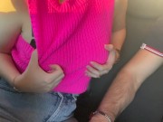 Preview 1 of Pls stop now , I will help you to cum !!public handjob in car