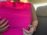 Preview 2 of Pls stop now , I will help you to cum !!public handjob in car