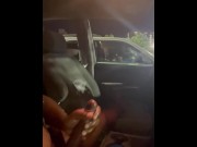 Preview 5 of Public car masturbation in Oahu Honolulu Hawaii in Don Quioti parking lot Asian records cum