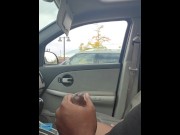 Preview 4 of Public masturbation in car dick flashing