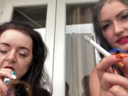 Preview 4 of Smoking and vaping fetish with Mistress Lara and Dominatrix Nika