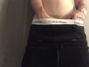 Preview 6 of A guy in sweatpants jerked off his dick and cumshot