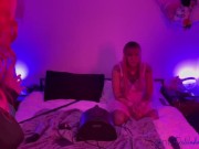 Preview 3 of Sissy Nikki graziano gets teased and humiliated in chastity on sybian by Femdom Delilah teaser