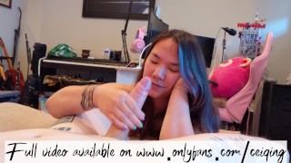 mature housewife in Chinese lingerie takes huge cum in mouth OnlyFans @ Appleliu-76