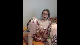 Petite adorable slut in pjs got super horny - cum countdown + lace panty tasting