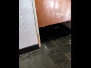 Preview 3 of Bad girl doing a mess on public bathroom
