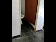 Preview 5 of Bad girl doing a mess on public bathroom