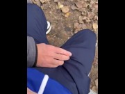 Preview 3 of Random guy touches me up and wanks me off in public | Scally | Chav | Lacoste Trackies