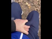 Preview 4 of Random guy touches me up and wanks me off in public | Scally | Chav | Lacoste Trackies