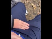 Preview 6 of Random guy touches me up and wanks me off in public | Scally | Chav | Lacoste Trackies