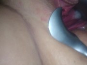 Preview 2 of Guy Spits in hot girls cunt and she fingers her wet peehole