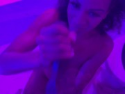 Preview 6 of German mixed girl give blowjob in bathroom - DEEPTHROAT, CUM IN MOUTH, PISS IN MOUTH, NASTY, ROUGH,