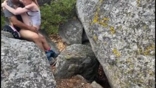 redhead fucked in mountains gets creampie 