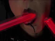 Preview 1 of Sith-girl sucks two lightsabers