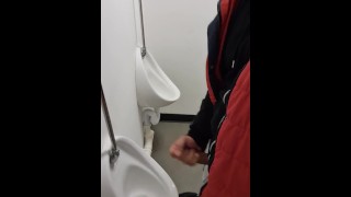 Quick cum in public toilet