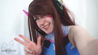 DVA FROM OVERWATCH FUCK HER HOLES RIDE DILDO AND SQUIRT