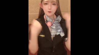 Japanese School Girl cosplay with No Pants and Stockings masturbation ❤️