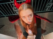 Preview 5 of Demoness knocks on your door on Halloween. TRICK OR TREAT?
