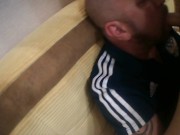Preview 6 of And here another ALPHA MALE in ADIDAS fucks my THROAT HARD with his BIG DICK